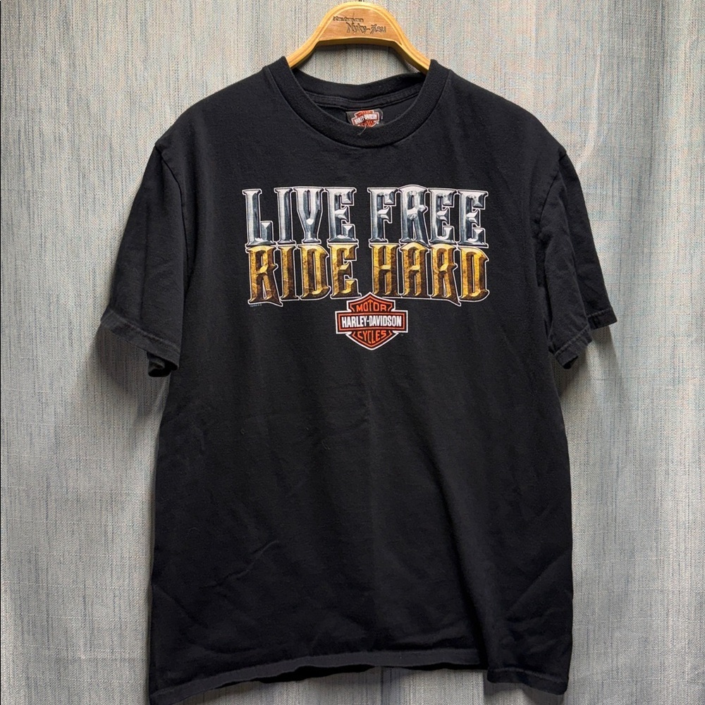 Harley-Davidson Black Tee with Bold Logo size large - Picture 9 of 11